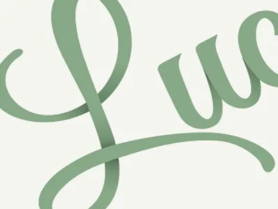 Lucky2 dimension lucky script shading typography