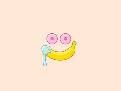Day 92 - Banana banana body flat fruit icon illustration logo nipples seductive suggestive tiddies