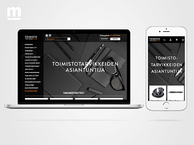 Toimistotarvikkeet ecommerce ecommerce identity responsive toimistotarvikkeet ui visual webshop website