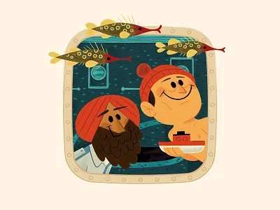 Views from the Belafonte - 1 andrew kolb illustration kids book kolbisneat picture book steve zissou the life aquatic wes anderson