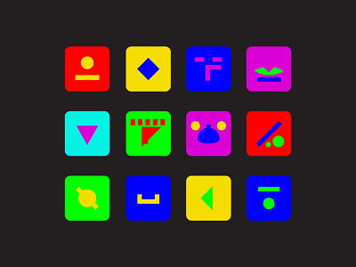 Visual Entity Formations bars bright colors circles dmt geometric icon primary rgb triangles