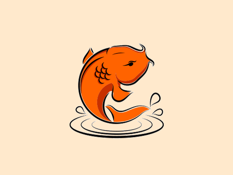 KOI SUSHI LOGO FORMATION PROCESS branding logo motion process