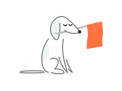 Dog Error Message brand dog illustration interface illustration piggo