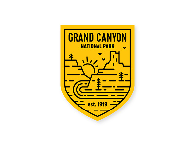 Grand Canyon Sticker arizona badge crest grand canyon southwest sticker