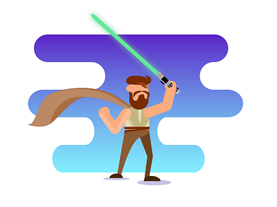 Jedi figma illustration illustrator jedi lightsaber star wars