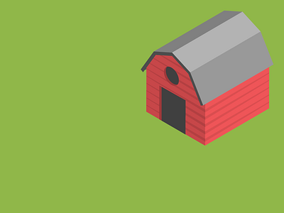 Farm Barn barn farm flat isometric vector