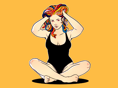 Gorgon character girl gorgon greek illustration mythology pinup snake