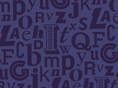 Its Typographic fonts letters pattern purple typography