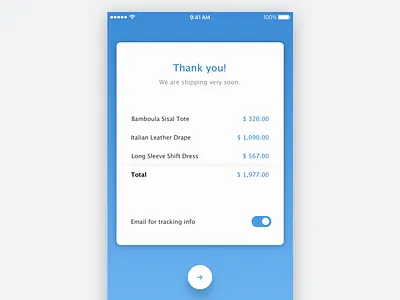 UI Challenge Day #17 Email Receipt