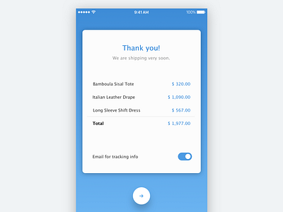 UI Challenge Day #17 Email Receipt