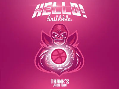 Hello Dribbble debut esport first graphic shoot sport vector