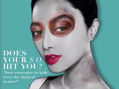 Concealer Ad collage editorial gif illustration magazine