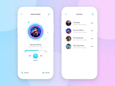 Music Player android app ios iphonex music player ui ux