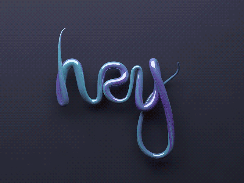 Hey Hey 3d animation cinema4d typography