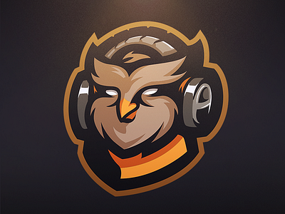[ SELL ] Owl Gaming Mascot badge bird eagle emblem esports hawk logo mascot owl sports team