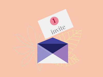 Invite draft flat illustration illustrator invitation invite shot vector