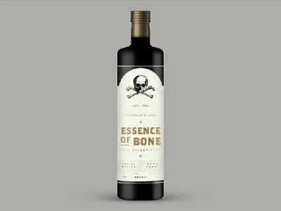 Essence of Bone halloween label design packaging design spirits