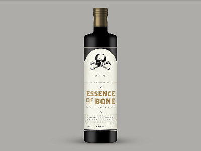 Essence of Bone halloween label design packaging design spirits