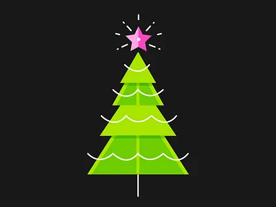 It's coming... christmas christmas tree flat holidays icon illustration shining star tree winter wip