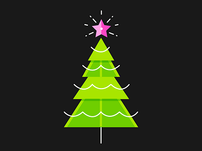 It's coming... christmas christmas tree flat holidays icon illustration shining star tree winter wip