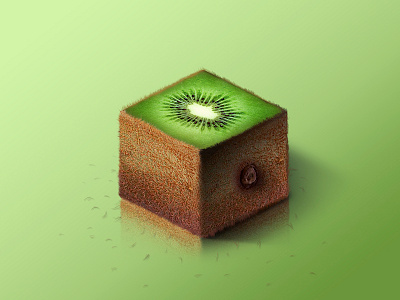 Kiwi @ World of Isometric Fruits design fitness fruit graphic health illustration isometric kiwi manipulation photoshop