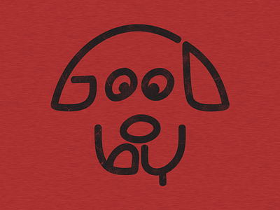 Good Boy dog lettering typography