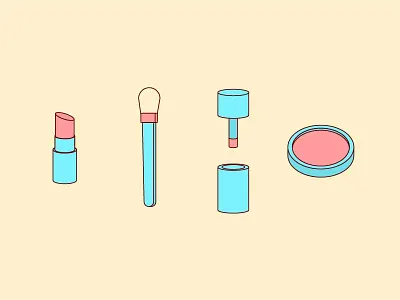 Makeup ai design geometric illustration illustrator isometric makeup pattern ui vector