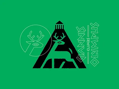 Giannis Climbs Olympus ii animal basketball buck deer identity illustration logo mark mountain olympus type