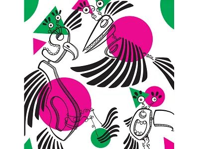 Birds art bird canvas cartoon character design graphic illustration vector