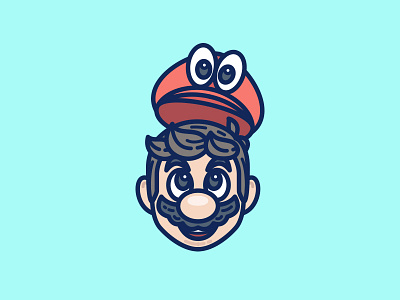 Odyssey cap hat icon illustration logo mario nintendo super mario switch videogame