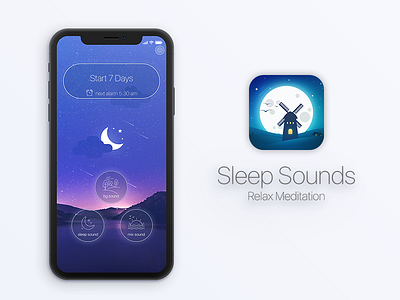 Sleep-Sounds-App apple icon ios iphone iphonex meditation relax sleep sound