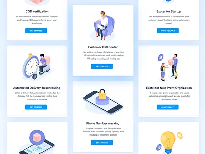 More cards call cards customer design exotel layout sms ui web website