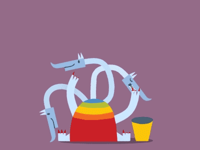 Dragon after effects animation cartoon character dragon gif rainbow vector
