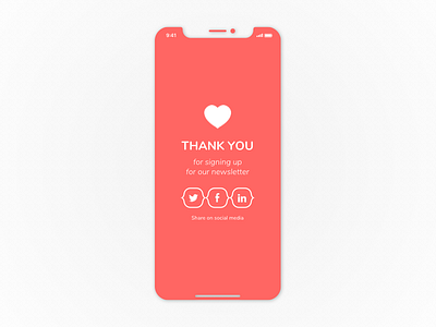 Daily UI #077 app dailyui dailyui 077 ios iphone x materik mattias eriksson thank you ui ux