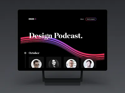 Design Podcast black clean dark design microsoft podcast surface ui ux web website