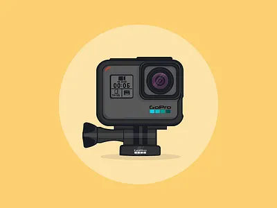 Go Pro Hero 5 Black app black camera design film flat go pro gopro hero 5 illustration vector video
