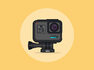 Go Pro Hero 5 Black app black camera design film flat go pro gopro hero 5 illustration vector video