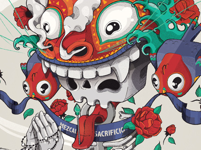 Mezcal character design illustration