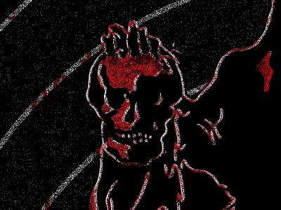 Afterlife Obsession Detail album cover illustration metal skull texture