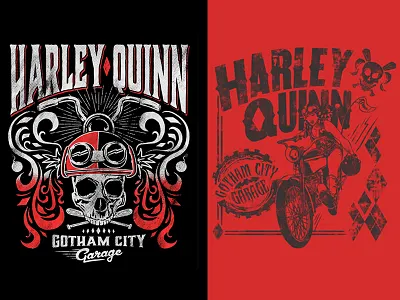 Gotham City Garage Harley Quinn apparel biker comics consumer products moto