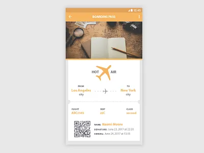 Boarding pass app design boarding pass daily ui challenge uxui