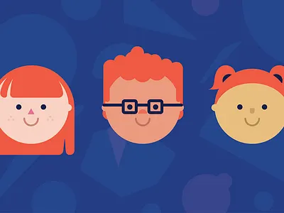 Faces for Blog Post cartoon facs diverse faces diversity glasses heads sketches vector illustration