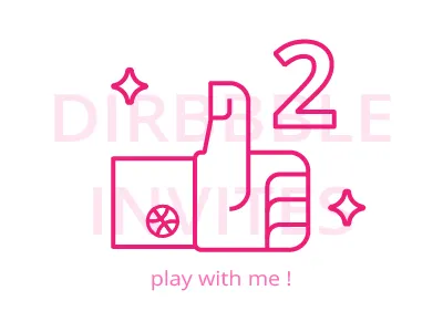 2x Dribbble invites dribbble giveaway icon invitation invite
