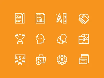Business Icon Collection bold business commerce corporate finance icon tech