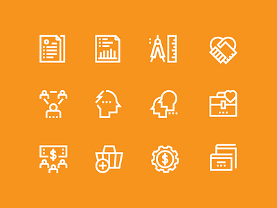 Business Icon Collection bold business commerce corporate finance icon tech