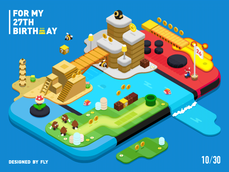My 27th birthday! birthday game mario