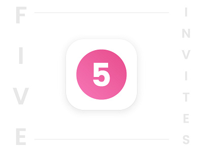 5 Dribbble Invites Giveaway 5 design dribbble five free giveaway icon invitation invite ui