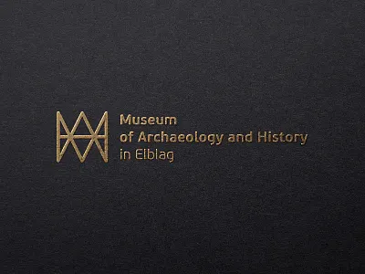 MUSEUM OF ARCHAEOLOGY AND HISTORY IN ELBLAG archeology black contest elblag elegant gold history identification logo museum project story