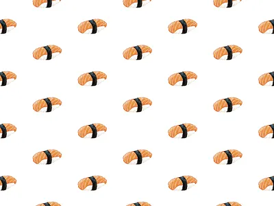 Get your sticks food illustration patter design pattern sushi