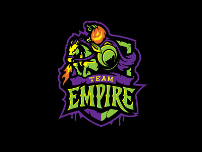 Team Empire Helloween Edition esports logo gaming logo graphic maniac helloween horse mascot sports logo team empire